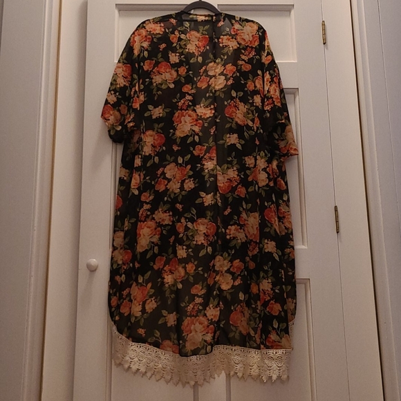 LA Hearts rose kimono one size pacsun - Picture 5 of 5